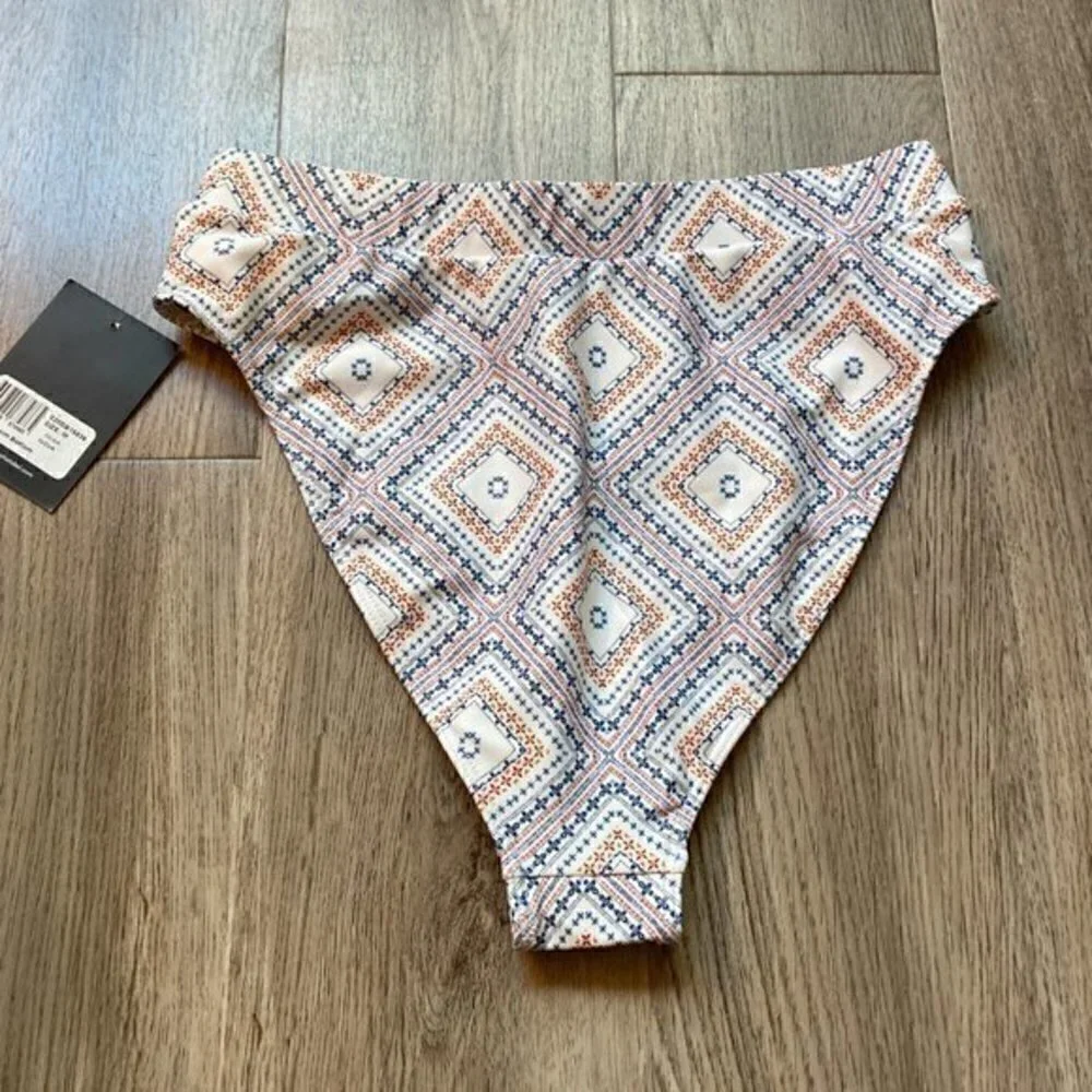 Nicholas Savita Printed High-Rise Bikini Bottom Size M NWT